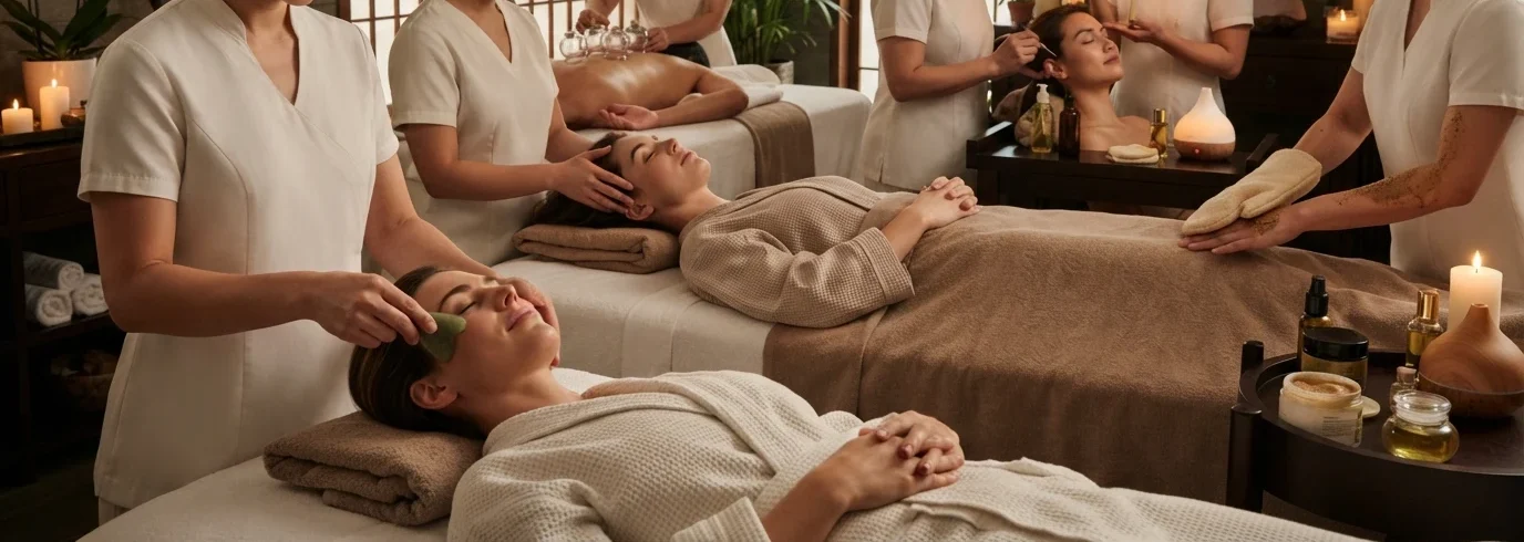 Wellness therapists providing spa Treatments in Singapore
